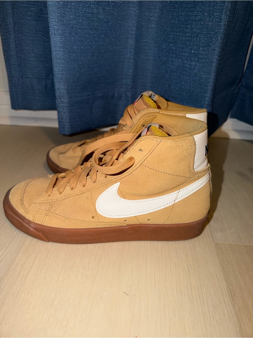Nike Men’s High-Top Suede Sneakers in Wheat and Brown